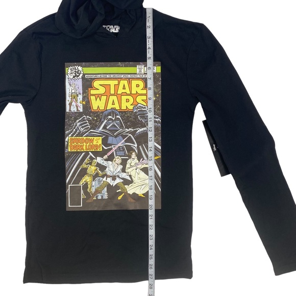 NWT Star Wars Mens Long Sleeve Hoodie Tee with Graphic Print - Size Small - Picture 10 of 10